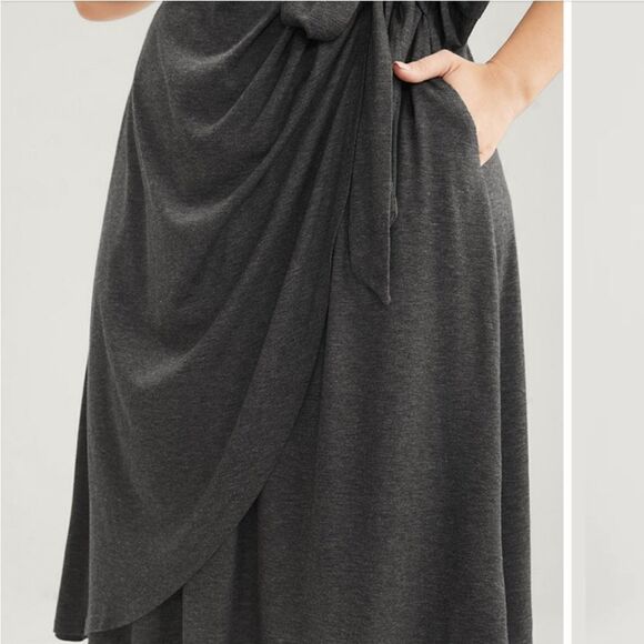 NWT BloomChic gray wrap dress 14/XL - Picture 3 of 11